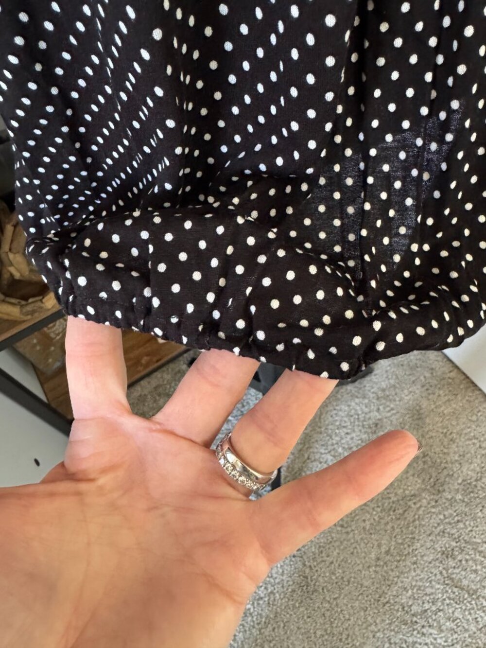 Michael Michael Kors Knit Polka Dot 3/4 Sleeve Knit Scoop Neck Top - Size L - Picture 4 of 5